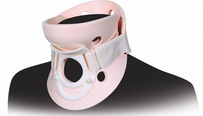 An orthosis that alleviates the condition of osteochondrosis of the cervical spine. 