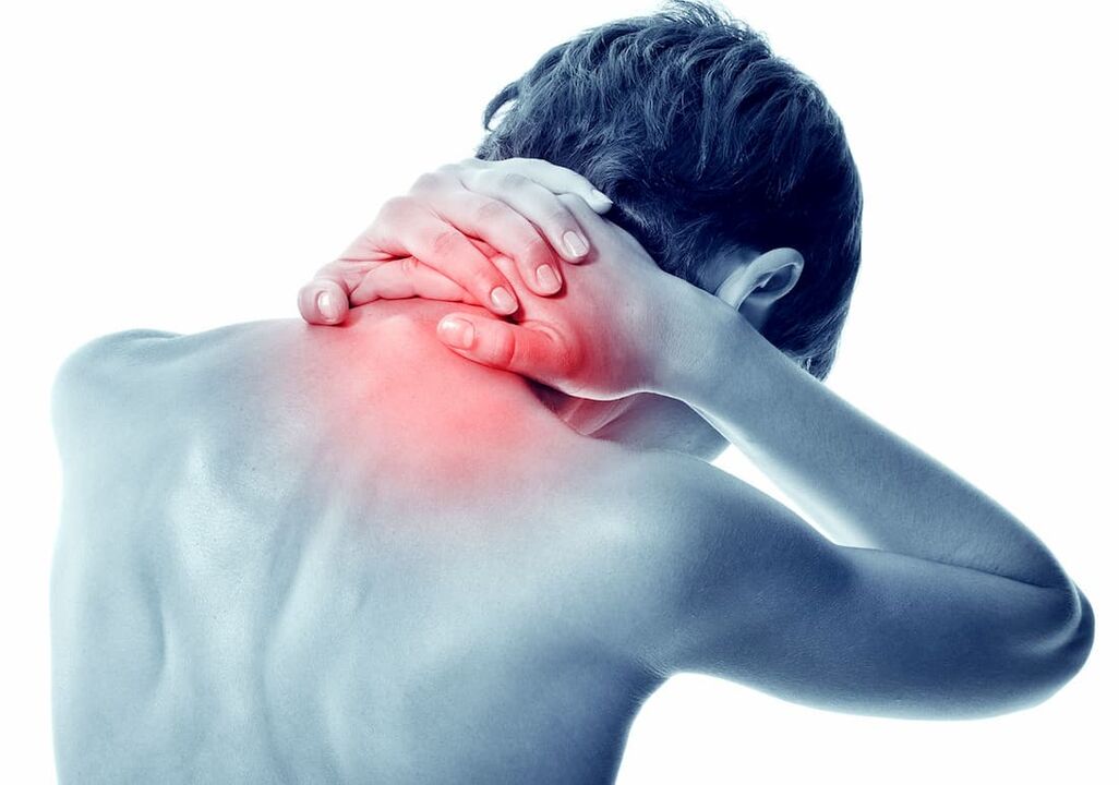 Cervical osteochondrosis in a man