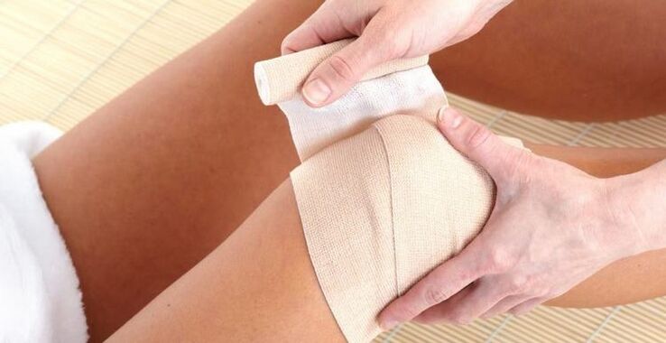 compress on the knee for arthritis and osteoarthritis.